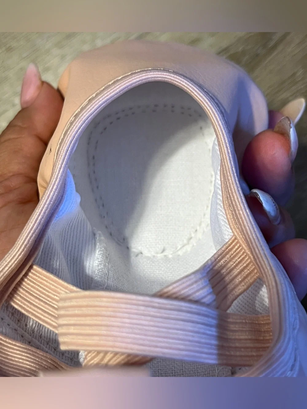 NEW Kids Pink Ballet Slippers with Elastic Strap, size 2 ML